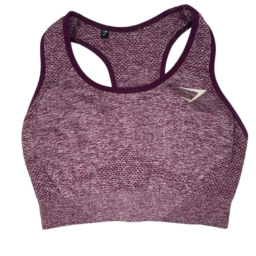 Gymshark Vital Seamless Athletic Sports Bra in Purple / Womens XS - Picture 2 of 11
